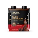 Optimum Nutrition Standard Gold Protein Shake, 24g Protein, Prêt à boire Secouer des protéines, Sans gluten, Vitamine C pour le soutien immunitaire, Chocolat, 11 Fl Oz, Pack de 4 (Packaging May Vary)
