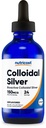 Argent Colloïdal Nutricost 4oz - Bouteilles en verre bleu de cobalt, Argent Colloïdal Bio-Active