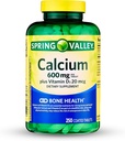 Frühling-Valley Calcium Supplement-Calcium 600 mg mit Vitamin d3 für stärkere Knochengesundheit-250 Tabletten