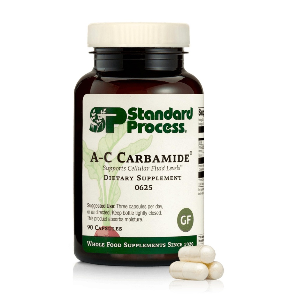 Standard Process Inc. Carbamide A-C - Supplément de soutien au rein sans gluten avec la vitamine A, la vitamine C et la farine d'Arrowroot - 90 capsules
