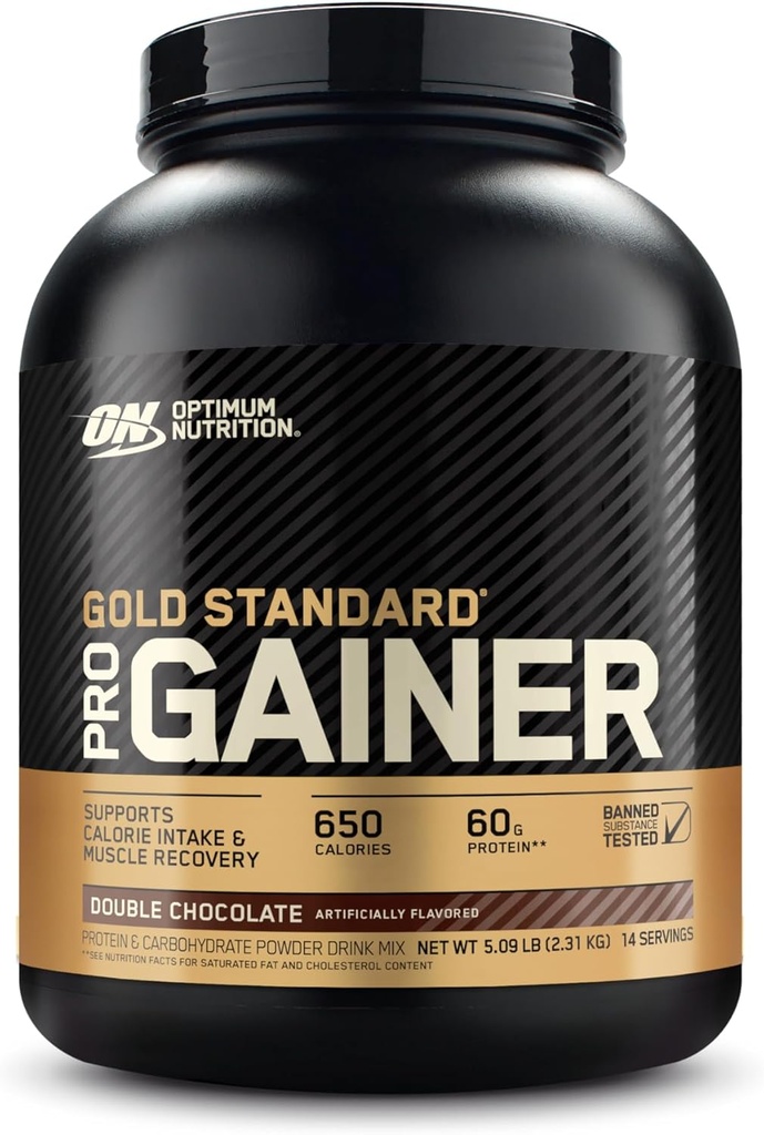 Optimum Nutrition GS Pro Gainer gaineur de poids en poudre de protéines, chocolat double, 5,09 livres (emballage mai Vary)