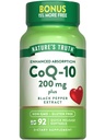 Nature's Truth CoQ10 200 mg Softgels | 92 Count | Verbesserte Absorption | mit schwarzem Pfeffer Extrakt | Non-GMO & Gluten Kostenlose Ergänzung