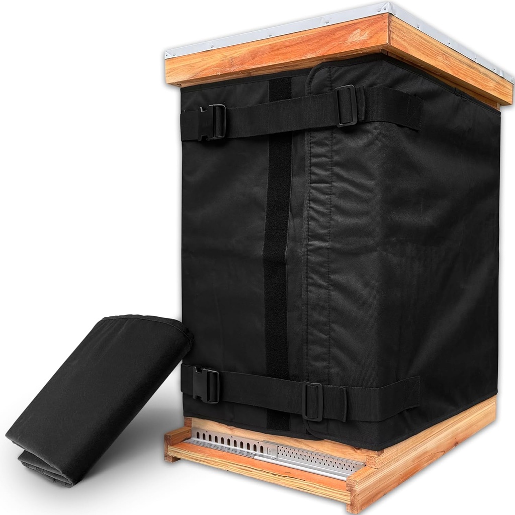 Winter Bienen Hive Wrap für 8 und 10 Rahmen Hives, Einstellbare Bienenstock Bienenzucht Supps, 600D Oxford Insulated Cover, Wasserdicht, Winddicht, Leicht, Eco-Friendly, Wiederverwendbar, 75.98" x 23.6"