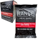 Range Meal Bar - High Calorie Meal Ersatz Bars - Gluten Free Bars - Backpacking Meals - 6 Pack (Chocolate, Peanut Butter und Kaffee)