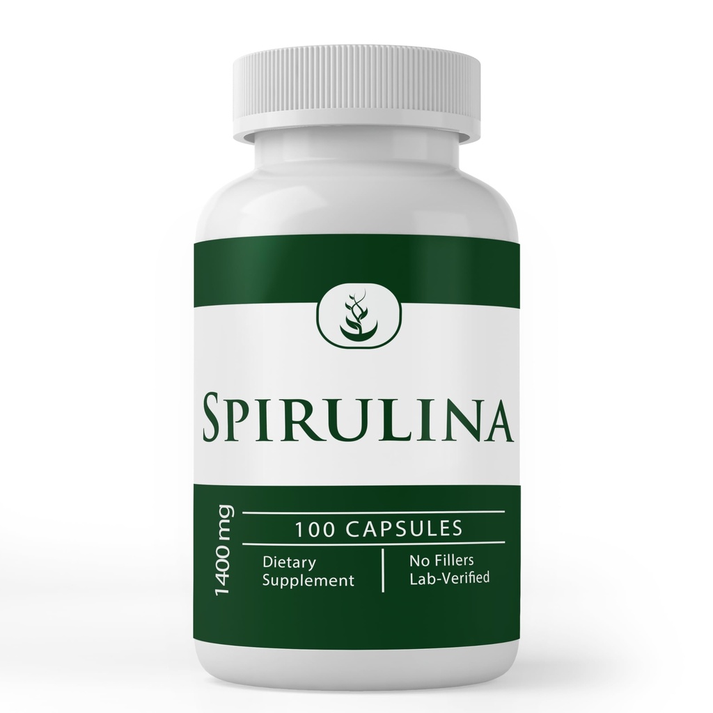 REINER ORIGINALINgrEDIENTEN Spirulina (100 Kapseln) Reich an Phycocyanin, rein