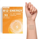 Veru Wellness B12 Energy Patch - Energie, Fokus - B12, C, B6, Eisen, Guarana und Garcinia Cambogia - extern Nur verwenden- 32 Zähler