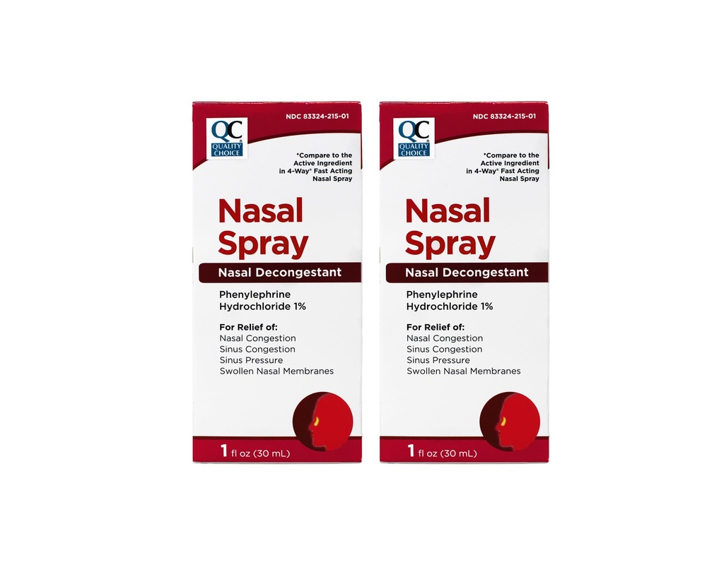 Quality Choice Nasal Decongestant Spray 1 OZ (2)