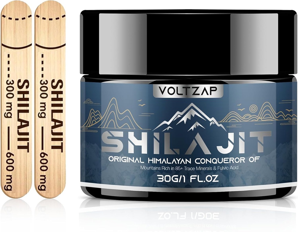 Résine biologique Shilajit Pure Himalayan: Potence maximale Résine biologique naturelle Shilajit avec 85+ Support Système immunitaire de métabolisme