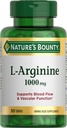 Nature’s Bounty L-Arginine 1000mg zur Unterstützung von Blutfluss und Gefäßfunktion – Non-GMO, Glutenfrei, 50 Tabletten