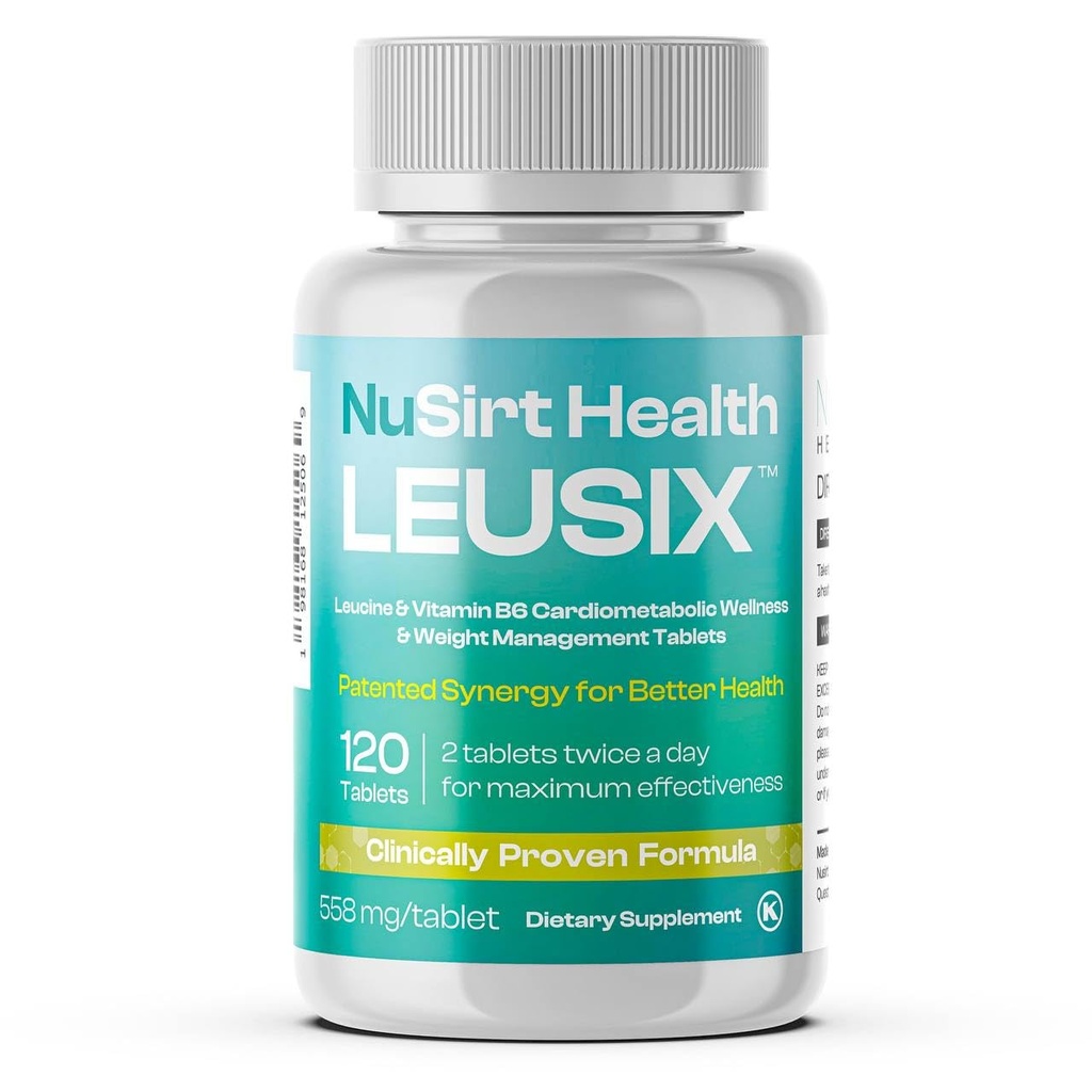 LEUSIX Weight Management Supplement – Patentierte Leucine + Vitamin B6 Formel – unterstützt Stoffwechsel, Fettverwertung & Lean Muskel – 120 Tabletten (1-Monats-Versorgung)