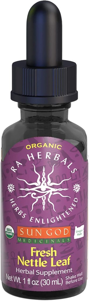 RA Kräuter Certified Organic Fresh Nettle Leaf Tincture | Natürliche Kräuterextrakt für Wellness | Nourishing and Refreshing Blend | 1 Unze