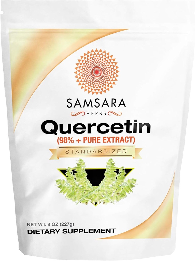 Samsara Herbs Quercetin 98%+ Poudre d'extrait pur (8oz/226g) - Égal à 452 x 500mg Capsules