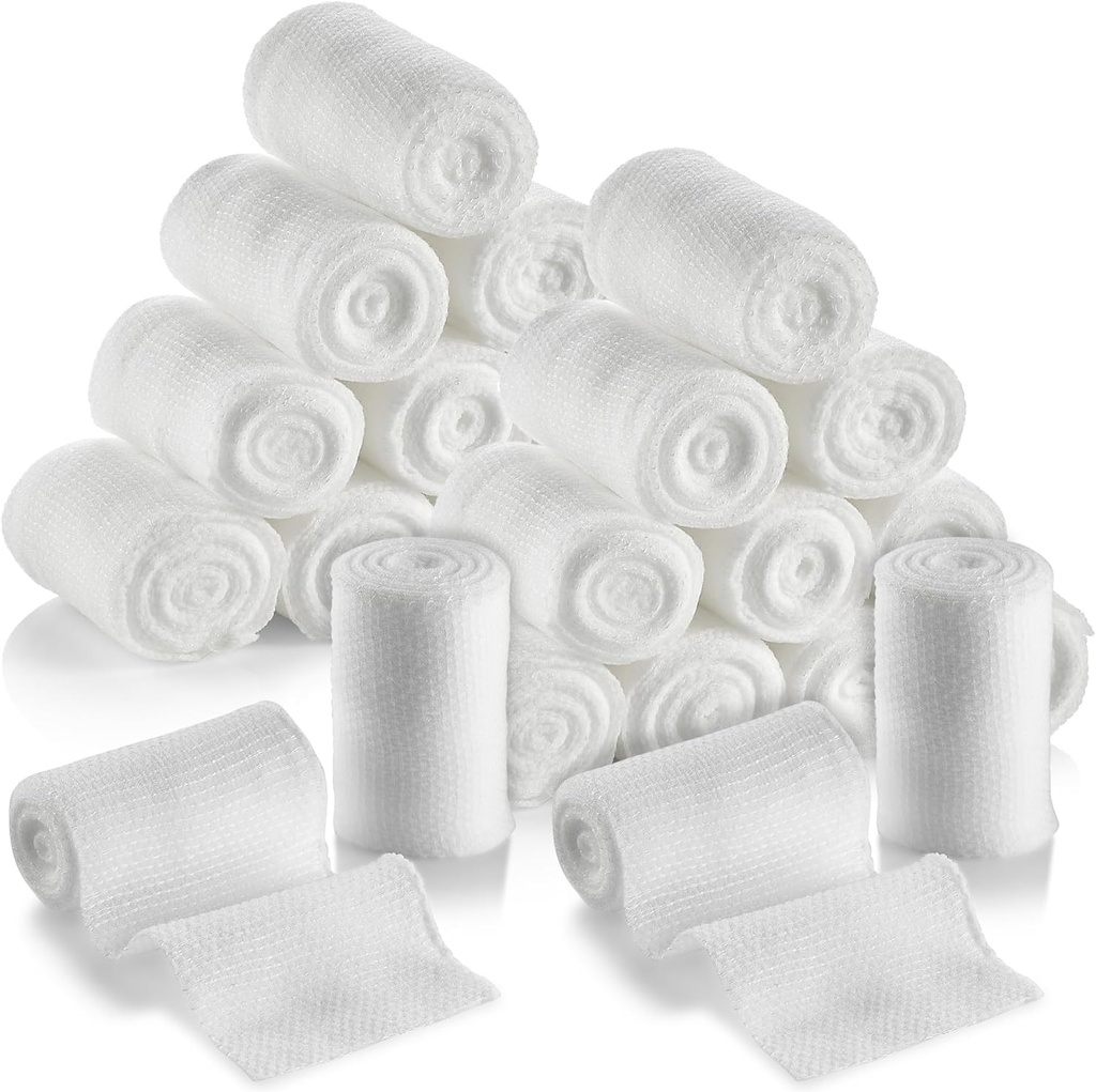 MEDca Gauze Bandage Rollen - 24 Pack, 2-Zoll, 4.1 Yards pro Rolle, medizinische Grade Gauze Bandage für Wund Dressing und Erste Hilfe Kit