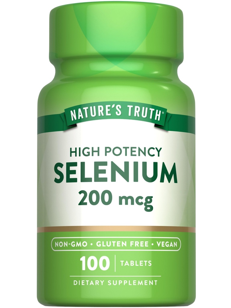 La vérité de la nature Sélénium 200 mcg Supplément de comprimés minéraux essentiels à haute puissance