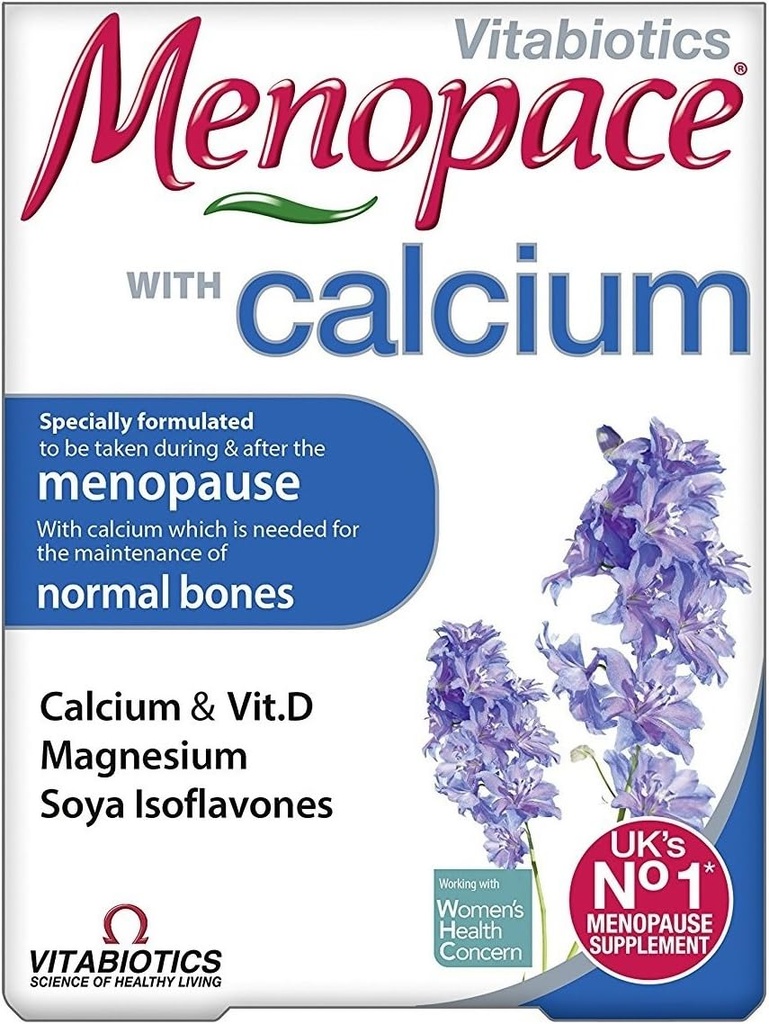 4 Einheiten (Bulk Pack) Vitabiotics Menopace mit Calcium 60 Tabletten