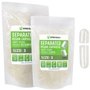 XPRS Nutra Vegan Taille 3 Capsules séparées- 1000 Compte Caps vides Premium Séparés dans les sacs - Capsules vides claires - Pills pour le remplissage de supplément de bricolage