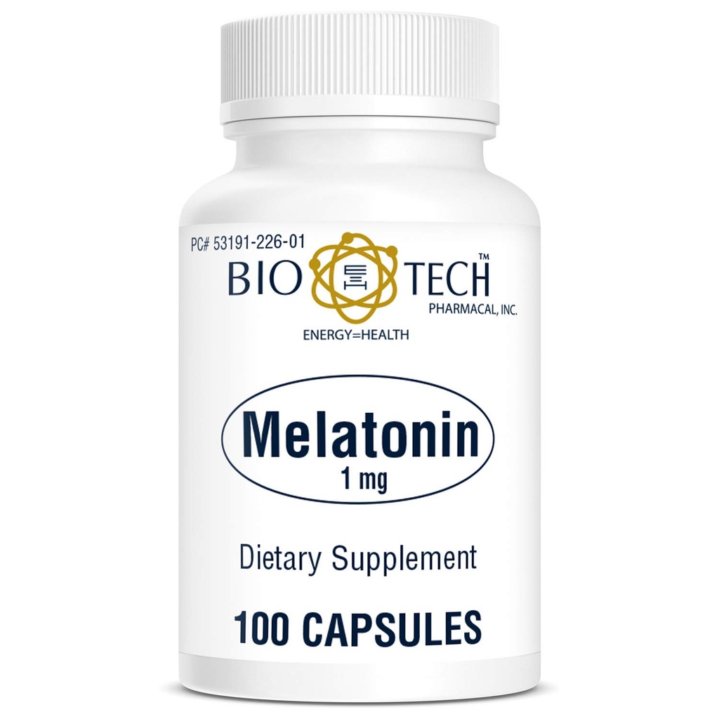 Bio-Tech Pharmacal Mélatonine (1mg, 100 gélules)