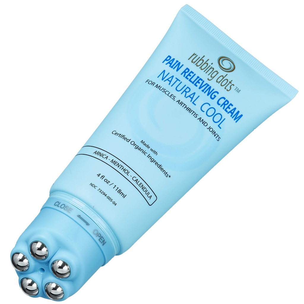 Crème de soulagement de la douleur musculaire - DOTS DE RUBBING 4oz Lotion topique pour le dos, le cou, l'épaule, l'articulation, le genou, les pieds, les jambes et l'arthrite Baume de traitement et de massothérapie