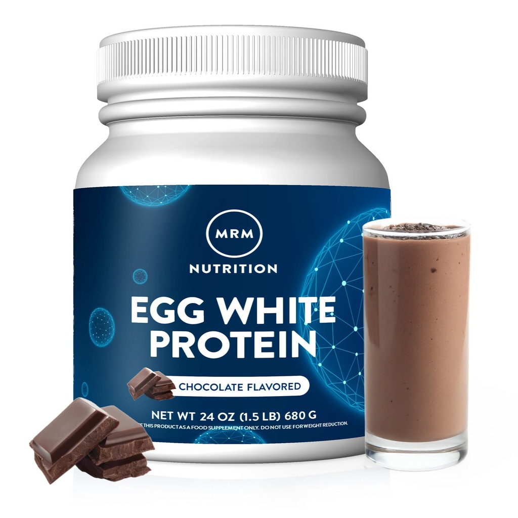 MRM Nutrition Egg White Protein | Chocolate Flavored | 23g fettfreies Protein | mit Verdauungsenzymen | Höchster biologischer Wert | Klinisch getestet | 20 Servicings