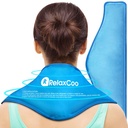 Neck Ice Pack Wrap, wiederverwendbares Gel Ice Pack für Neck Schultern, Kaltkompresstherapie für Schmerzlinderung, Verletzungen, Schwellung, Brügge, Verstauchungen, Entzündungen und zervikale Chirurgie Erholung