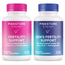 Pink Stork & Blue Stork His and Hers Fertility Bundle: Fruchtbarkeit Ergänzungen für Frauen, Fruchtbarkeit Ergänzungen für Männer, Fruchtbarkeit Prenatal Vitamin, Vitex, Inositol, Folate, Vitamin B6, 60 Kapseln