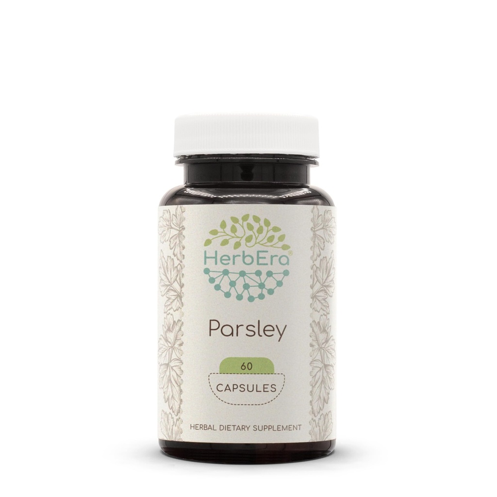 HerbEra Parsley 60 Kapseln, 500 mg, Made with Parsley (Petroselinum crispum) Getrocknete Blatt (60 Kapseln)