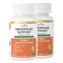 Menopause Ergänzungen für Frauen Menopause Probiotics Relief,Vitamin D3 & B6,Unterstützt Hot Flashes, Nachtschwärmen, Bloating & Gut Health mit Black Cohosh, Collagen | 180 Veggie Caps
