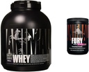 Animal Whey Isolate Whey Protein Powder – Isolate Loaded for Post Workout and Recovery & Fury Pre Workout Powder Supplement for Energy and Focus 5g BCAA 350mg Caffeine Nitric Oxide