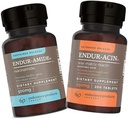 Endurance Products EPC Company NAD+ Niacinamid B3, Endur-Amide 500mg 200 Tabletten und ENDUR-ACIN 250mg Niacin - Erweiterte Freisetzung für optimale Absorption & Low-Flush Vitamin B-3, 200 Tabletten