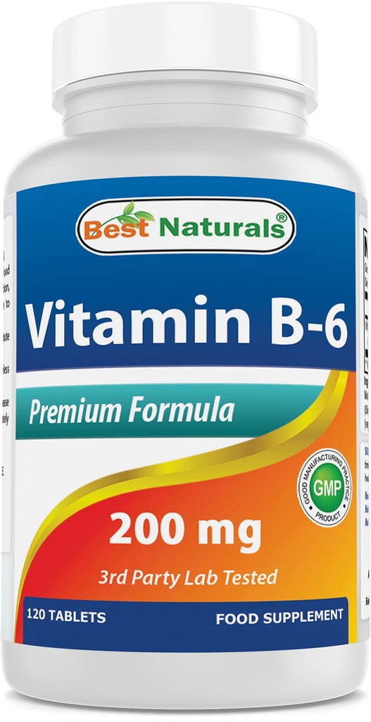 Best Naturals Vitamin b6 200mg für Erwachsene, 120 Tabletten (120 Count (Pack von 1))