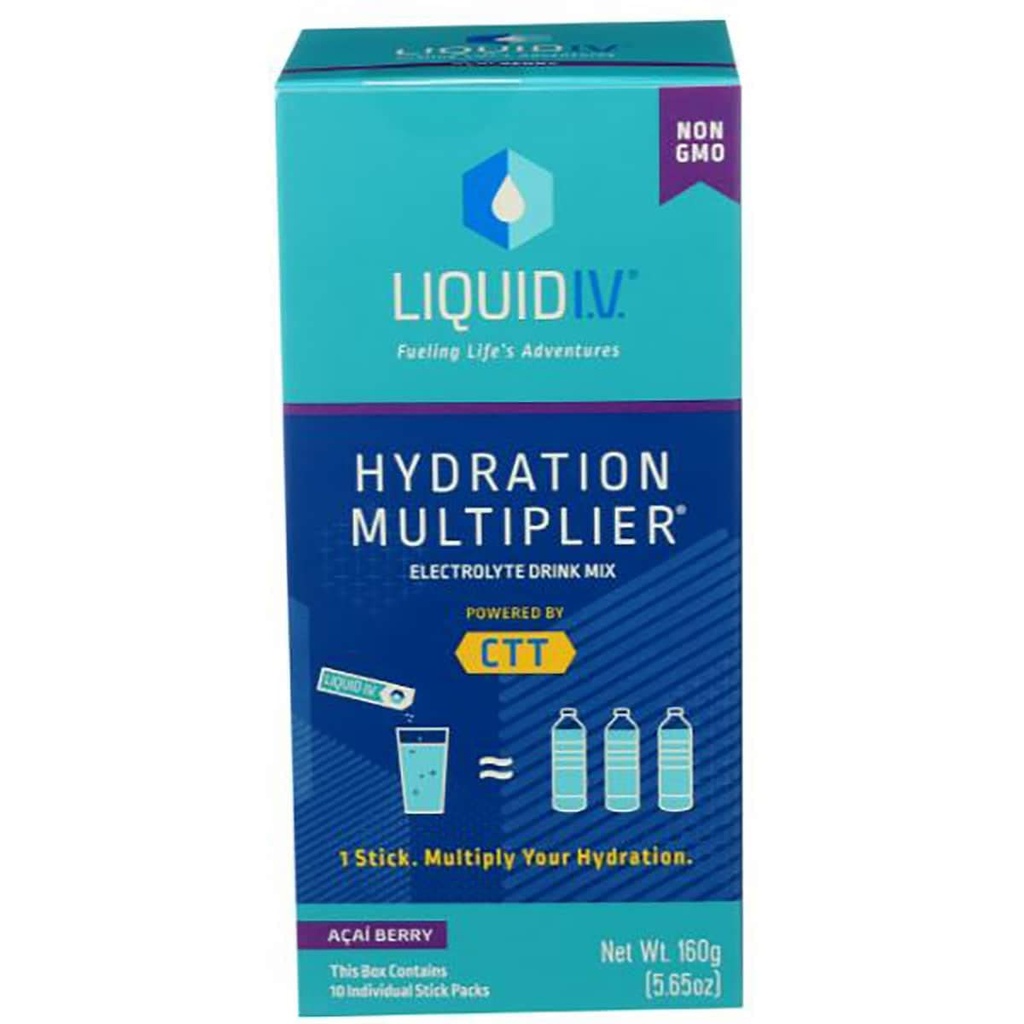 LIQUID IV Acai Berry Mélange de boisson électrolyte multiplieur d'hydratation, 5,65 OZ