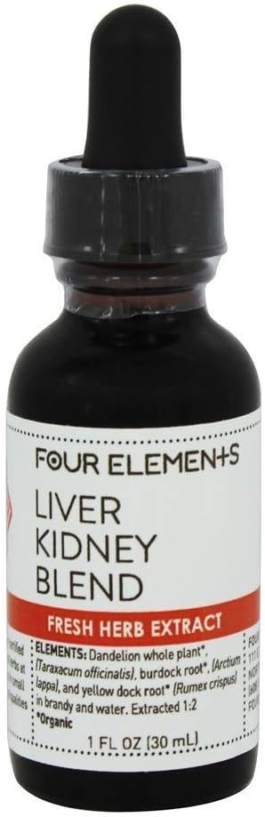Liver Kidney Blend Kräutertee Vier Elemente Bio Kräuter 1 oz Flüssigkeit