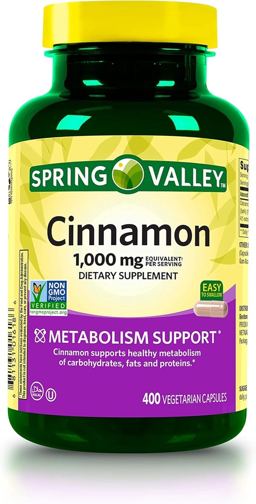 Jogi Cinnamon Nahrungsergänzung, 1000 mg Stoffwechsel Unterstützung Nahrungsergänzung 400 Count