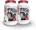 5% Nutrition Real Carbs + Protein (2 Pack Bundle) | Clean Mass Gainer Protein Powder | Real Food Carbohydrate Fuel for Pre Workout/Post-Workout Recovery Meal (Chocolate + Birthday Cake)