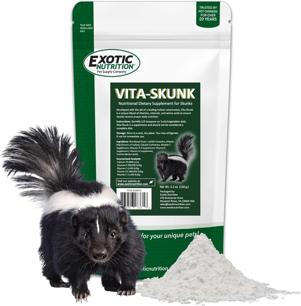 Vita-Skunk (5.2 oz.) - Nutritional Dietary Supplement - Made with Essential Vitamins, Minerals & Amino Acids - for Pet Skunks