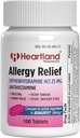 Diphenhydramin HCI | Diphenhydramine Allergy Relief | Antihistamin Diphenhydramin 25 mg Tabletten | 100 Zähler
