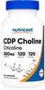 Nutricost CDP Choline (Citicoline) 300mg, 120 vegetarische Kapseln - Non-GMO, Vegetarisch, Glutenfrei