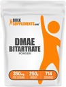 BulkSupplements.com DMAE Bitartrate Powder - Dimethylaminoethanol Bitartrate, DMAE Supplement - Unflavored & Glutenfrei, 350mg pro Servierung, 250g (8,8 oz) (Pack von 1)