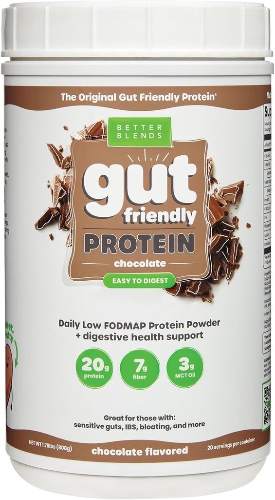 Collagen Peptide und Oat Protein Powder- Low FODMAP Certified, Diary-Free, Soy-Free, 100% Gut-Friendly und Non-Bloating, Original Chocolate, 20 Portionen