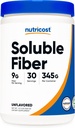Nutricost Soluble Fiber (Unflavored) 30 Servierungen - Vegan, Non-GMO, Glutenfrei