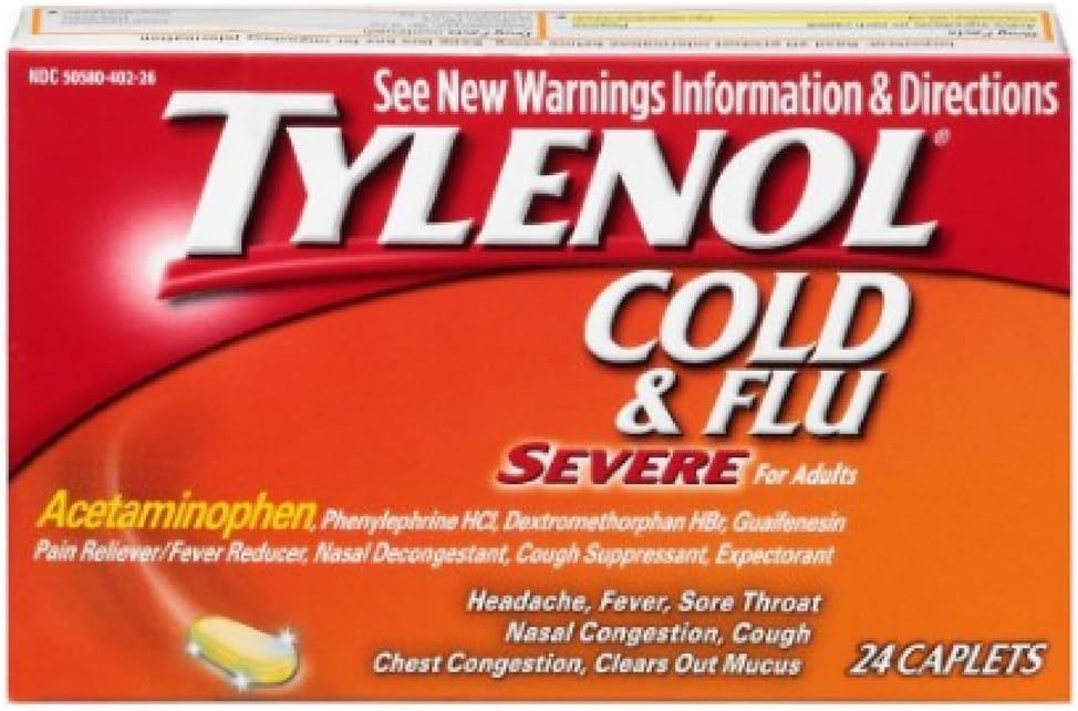 Tylenol Cold & Flu Sever Größe 24ct Tylenol Cold & Flu Sever 24ct