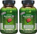 Irwin Naturals Brain Awake Max3 + Nitric Oxide Booster - 60 Liquid Soft-Gels, Paket von 2 - Unterstützung Gehirn Gesundheit & Optimieren Leistung - 40 Gesamt Servierungen