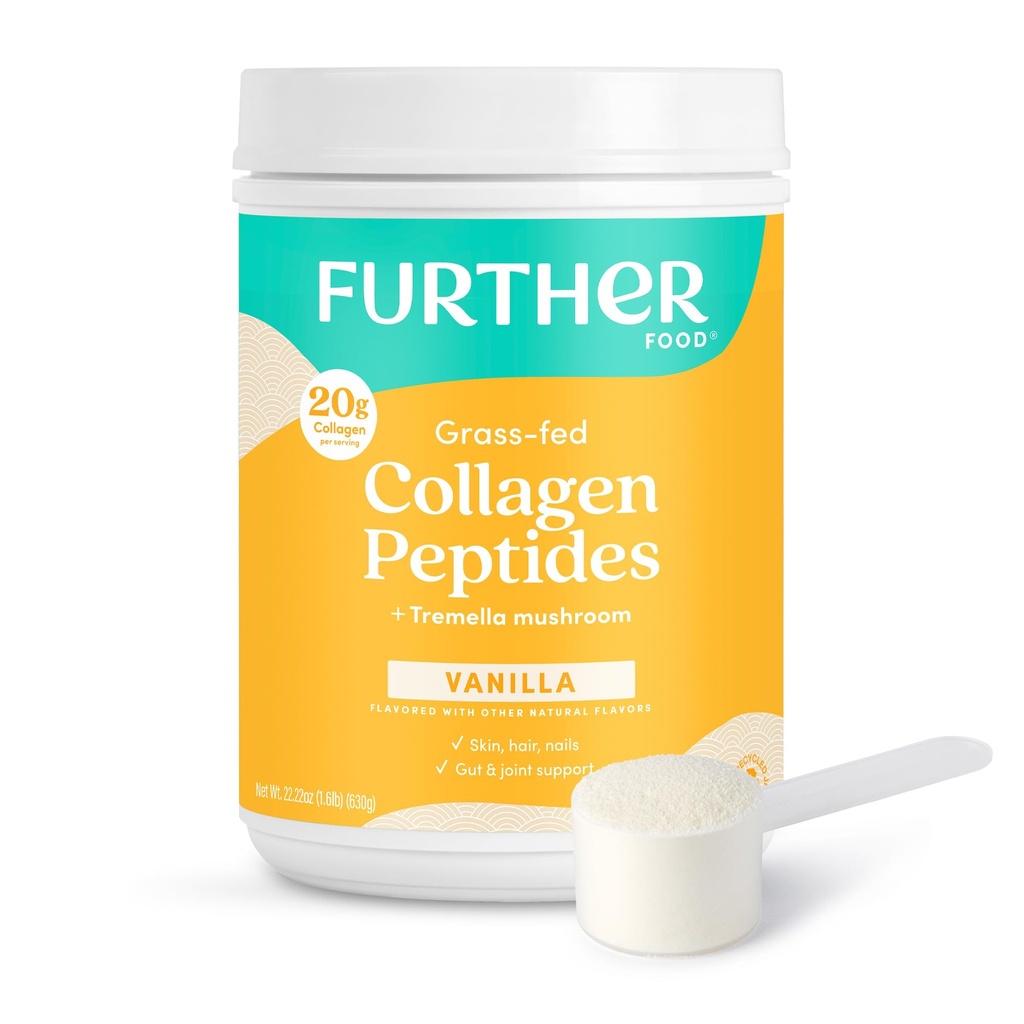 Weitere Lebensmittel Vanille Collagen Peptide Pulver, Grass-Fed Pasture-Raised Hydrolysed Typ 1 & 3 Protein, Gut Health + Joint, Haar, Haut, Nägel, Paleo Keto Sugar-Free 22.22 oz