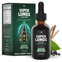 SuperBonsai Super Lungs Mullein Drops – Kräuter Lung Unterstützung Tincture mit Mullein Blatt Extrakt Elderberry Reishi Marshmallow Root – Unterstützt klare Atmung & Wellness – 2 Unzen