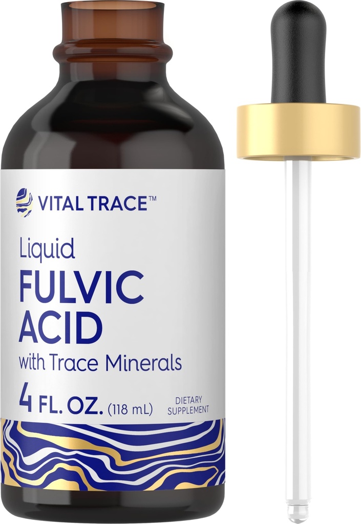 Carlyle Fulvic Acid Drops 4 fl oz | Ionic Trace Minerals | Liquid Supplement | Vegetarisch, Non-GMO & Gluten Free | von Vital Trace