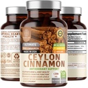 N1N Premium Ceylan Cinnamon 1200mg [Cinnamon 100% bio Ceylan] Supplément naturel pour soutenir la circulation saine, le cerveau et la fonction articulaire,120 capsules