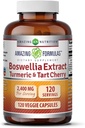 Erstaunliche Formeln Boswellia Extrakt Turmeric und Tart Cherry 2400mg Veggie Kapseln | Non-GMO | Gluten Free | Made in USA | Ideal für Vegetarier (120)