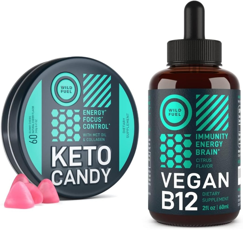 WILD FUEL Gummies kéto et groupe énergétique végétalien B12