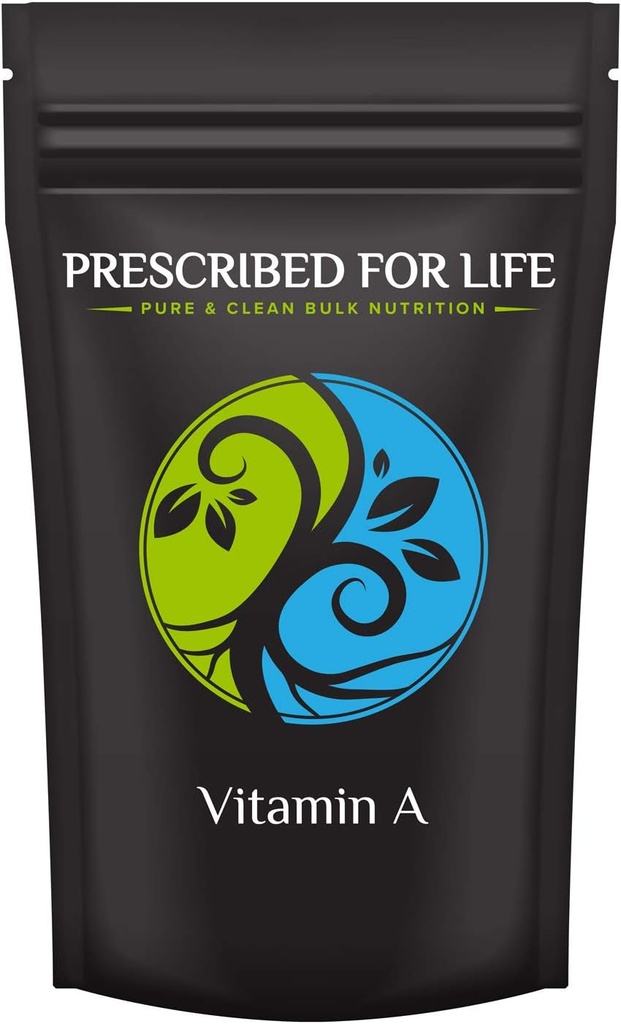 Verschrieben für Leben Vitamin Ein Pulver | 500.000 IU Retinyl Acetate | Glutenfrei, Vegan, Non GMO (2oz / 56g)