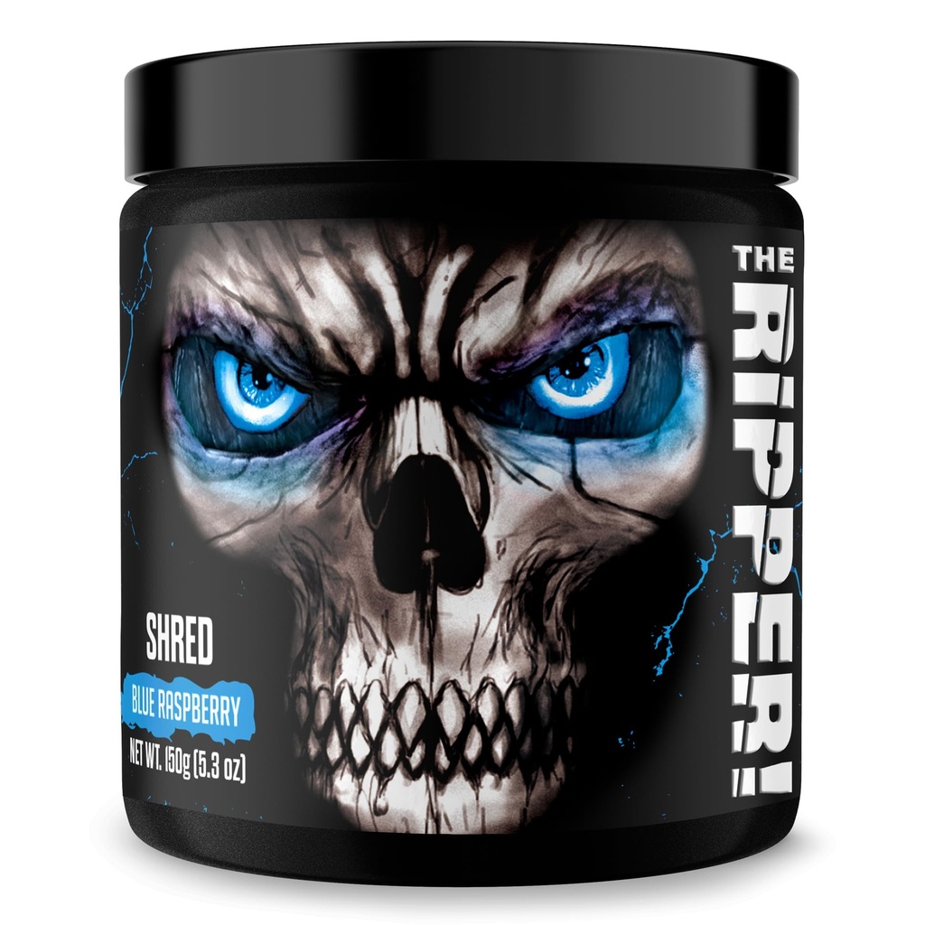 JNX SPORTS The Ripper! Fat Burner Pre Workout Pulver für Männer & Frauen Thermogenic Fat Burning & Appetite Suppressant, Boost Energy & Endurance Blue Raspberry, 30 Portionen